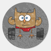 Hibou fort avec l'autocollant de poids (dans le gr