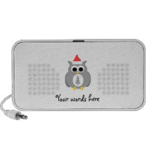 Hibou gris de Noël Mini Haut-parleurs