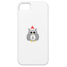 Hibou gris de Père Noël Étuis iPhone 5
