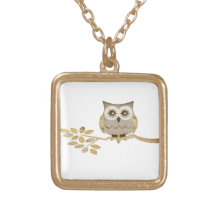 Hibou large de yeux en collier d'arbre