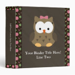 Hibou mignon de bébé avec l'arc rose