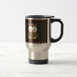 Hibou mignon de bébé avec l'arc rose tasse à café