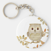 Hibou musical d'arbre porte-clés