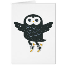 Hibou noir de Nite Carte