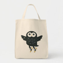 Hibou noir de Nite Sacs Fourre-tout
