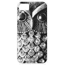 Hibou orné de bijoux étincelant en métal coque Case-Mate iPhone 5