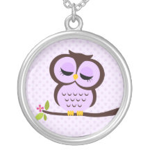 Hibou pourpre simple colliers