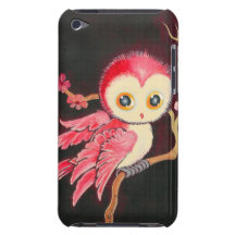 Hibou rouge doux coque iPod Case-Mate 