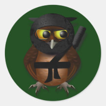 Hibou sournois de Ninja Autocollants