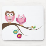 Hiboux de couples tapis de souris