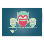 Hiboux de Lil Munchkin Kawaii Carte De Vœux