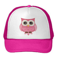 Hiboux roses casquette de camionneur