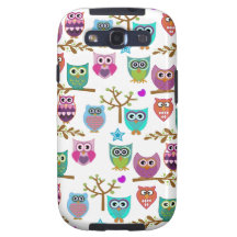Hiboux variables d'arrière - plan étuis galaxy s3