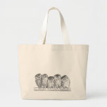 Hiboux vintages sacs en toile