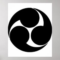 Hidari mitsudomoe, Japan posters