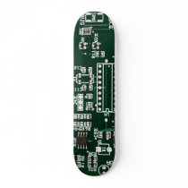 hidden skulls circuit board skate board