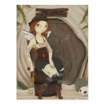 Hide Away - Fairy pirate postcard