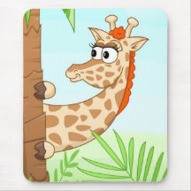 Hiding giraffe mouse pads