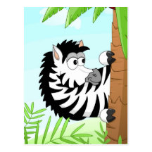 Hiding zebra post cards