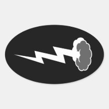 High Boltage Oval Sticker
