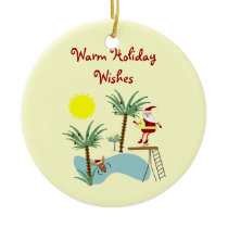 High Diving Santa Holiday Ornament