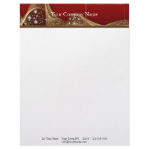 High Drama in Red and Gold Personalized Letterhead