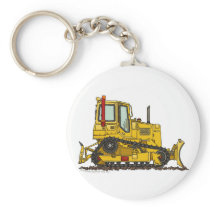 High Drive Bulldozer Dirt Mover Construction Key C Keychain