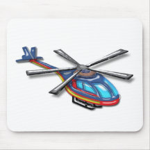 High Flying Helicopter Mouse Pads