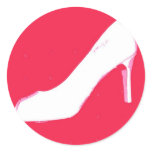 High Heel Pumps Round Sticker