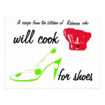 High Heel Recipe Card Post Card