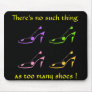 High Heel Shoe Diva- pastel on black Mouse Pads