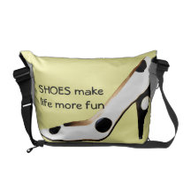High Heel Shoes Make Life Fun yellow Messenger Bags