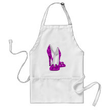 High Heel Shoes Stileto Glitter Pink Aprons