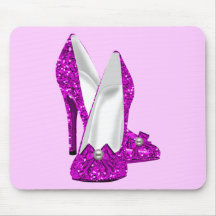 High Heel Shoes Stileto Glitter Pink Mousepads