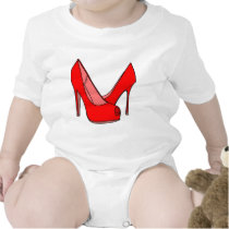 High heels baby bodysuit