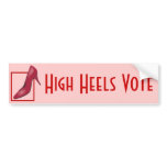 High Heels Vote Bumper Stickers