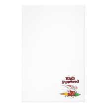 high powered rocket santa toon stationery paper
