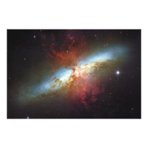 High Rate Star Formation Starburst Galaxy M82 Art Photo