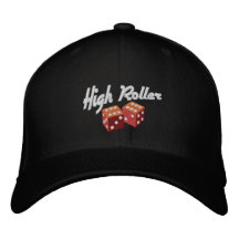 High Roller Embroidered Baseball Caps