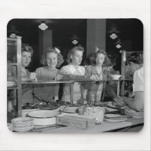 High School Girls, 1940s Mouse Pad