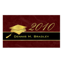 High School Graduation Name Cards - 2010 Business Card Templates