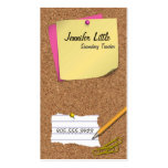 High School Teacher Business Card - Post It Note