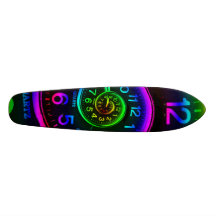 High Time Neon Skateboard by Jolly Rastafari