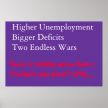 High unemployment poster