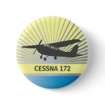 High Wing Aircraft Pinback Buttons