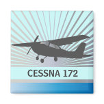 High Wing Aircraft Refrigerator Magnets