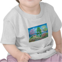 HIGHLAND COW FOLK PAINTING T SHIRT