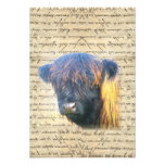 Highland cow personalized invite