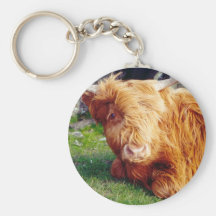 Highland Cow Photo Keychain