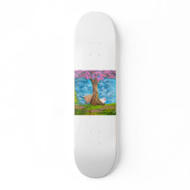 HIGHLAND COW SHEEP FOLK PAINTING SKATEBOARD